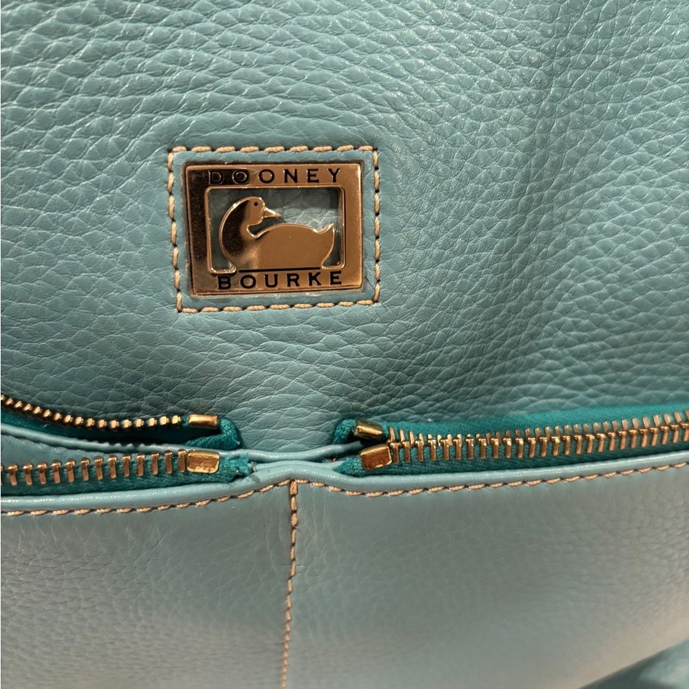 Dooney & Bourke Aqua Leather Shoulder Bag - Picture 5 of 16